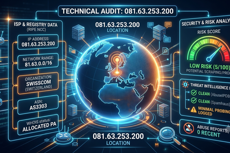 Technical Audit: 081.63.253.200 IP Address, ISP & Threat Analysis